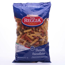 Pasta Reggia. Изделия макаронные Фузилли трехцветн 500г. (8008857400655)