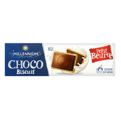 Millennium. Шоколад молочный Choco Biscuit печенье 132г. (4820075507749)