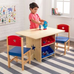 KidKraft. Детский стол с ящиками и двумя стульями Star Table & Chair Set (26912)
