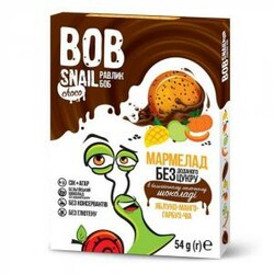 Мармелад Bob Snail Яблуко-Манго-Гарбуз-Чіа-Бельгійський молочний шоколад 54г (4820219341116)