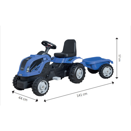 Трактор на педалях MMX MICROMAX с прицепом (01-011)