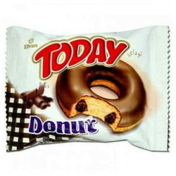 Elvan. Кекс Donut в шоколадной глазури с шоколадным кремом 50гр(8693029994850)