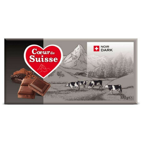 Coeur de Suisse. Шоколад черный 100  г(7610036010954)