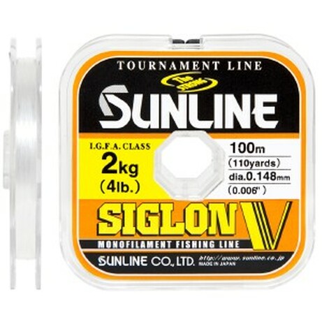 Sunline .  Леска Siglon V 100m №0.8/0.148mm 2.0kg (1658.04.97)