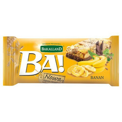 Bakalland. Батончик злаковый банан шоколадная глазурь , 40 г (5900749618991)