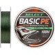 Select. Шнур Basic PE 100m (темн-зел.) 0.08mm 8LB/4kg(1870.27.59)