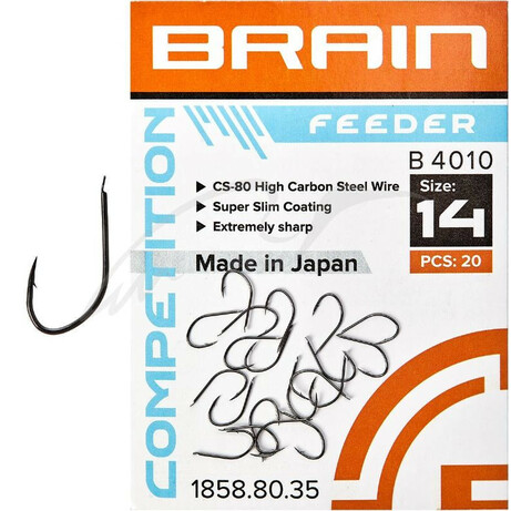 Brain. Гачок Feeder B4010 №14(20 шт/уп) ц: black nickel(1858.80.35)