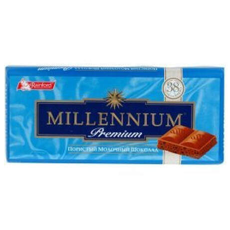 Millennium. Шоколад молочный Premium пористый 90г (4820075505554)