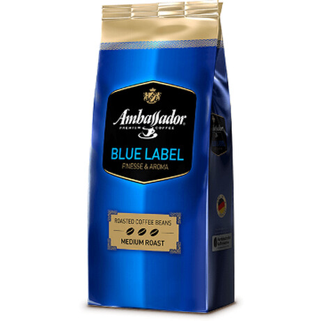 Ambassador. Кава в зернах "Blue Label". 250г(8719325127867~)