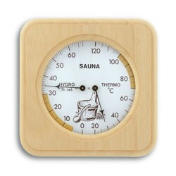 TFA. Термометр для сауни, дерево, d 135 мм, 175х175 мм(401007)