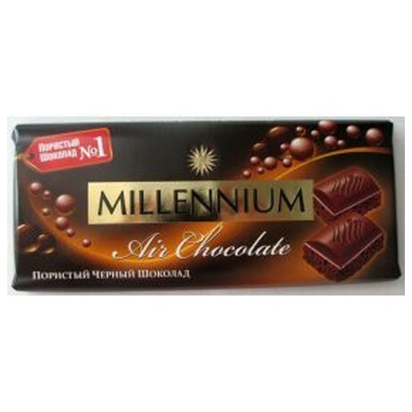 Millennium. Шоколад черный Premium пористый 90г (4820075505578)