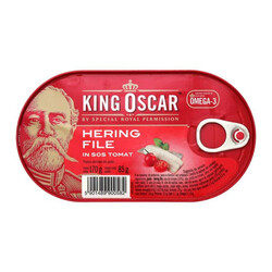 King Oscar. Сельд филе в томатном соусе 170г (5901489900582)