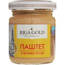 Riga Gold. Паштет из печени трески 95 гр   (4751001584506)