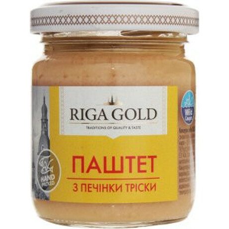 Riga Gold. Паштет из печени трески 95 гр(4751001584506)