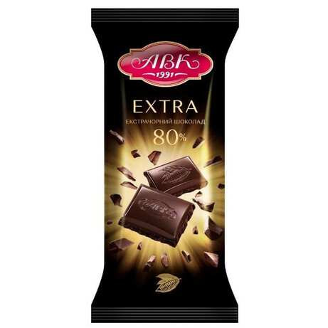 АВК. Шоколад экстрачерный 80% 90 гр(4823085722515)