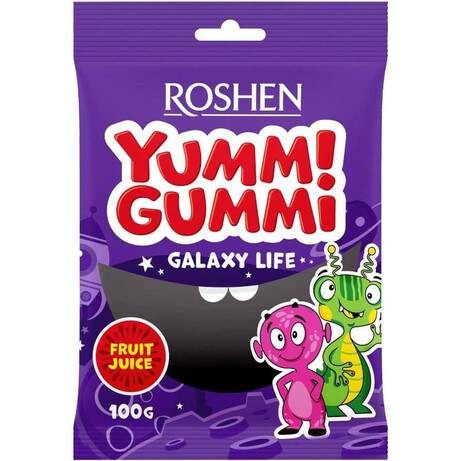 Roshen. Конфеты Yummi Gummi Galaxy Life желейные 100 гр(4823077621611)