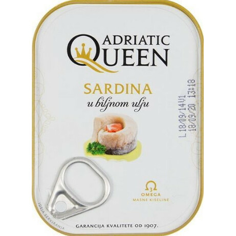 Adriatic Queen. Сардины с лимоном в масле 105гр (3850160502664)