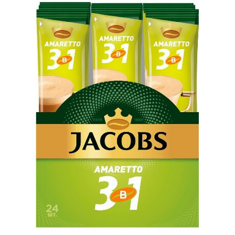 Напиток кофейный Jacobs 3в1 Амаретто  12,5 г  (8714599102039)