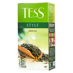 Tess. Зеленый чай  Tess Style китайский зеленый в пакетиках 25х2г  (4823096801889)