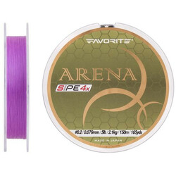 Favorite. Шнур Arena PE 100m(purple)  №0.2/0.076mm 5lb/2.1kg(1693.11.01)