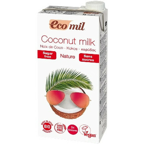 Ecomil. Органічне рослинне молоко Кокосове без цукру 1 л(8428532121437)