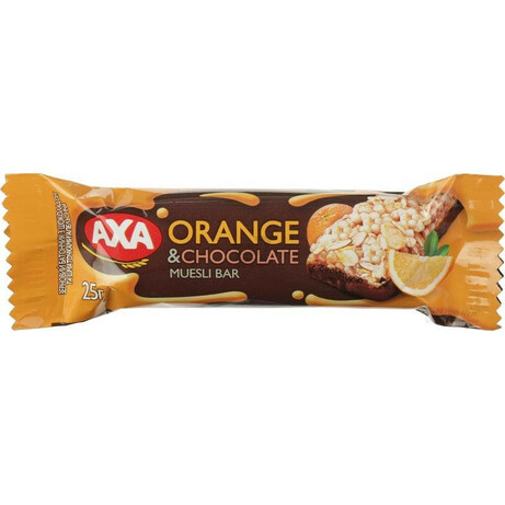 AXA. Батончик з чорним шоколадом і апельсином, 25 г(4820008127044)