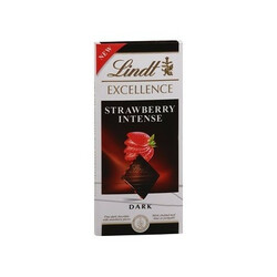 Lindt. Шоколад черный Excellence швейц.с клубникой 100г   ( 73046920027457)