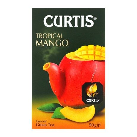 Curtis. Чай зелений Curtis Tropical Mango байховий 90г(4823063705349)
