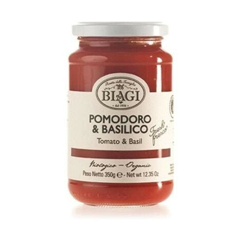Biagi. Cоус томатный с базиликом organic 370мл (8032680415135)