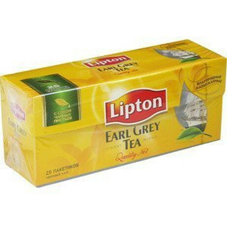 Lipton.  Чай черный Lipton Earl Grey байховый 25*2г/уп(4823084200786)