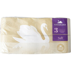 HARMONY. Туалетная бумага Soft Cream Aroma 3 слоя 8 рулонов (825771)