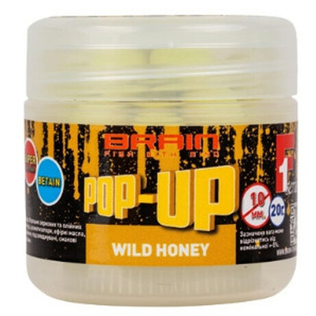 Brain. Бойлы Pop - Up F1 Wild Honey(мед) 10mm 20g(1858.02.52)