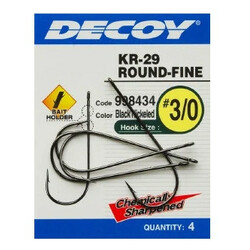 Decoy. Гачок KR - 29 WORM ROUND - FINE №2/0(4 шт/уп) (1562.04.12)