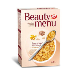 AXA. Хлопья Beauty menu кукурузные с отрубями, 270 гр, (4820008126184)