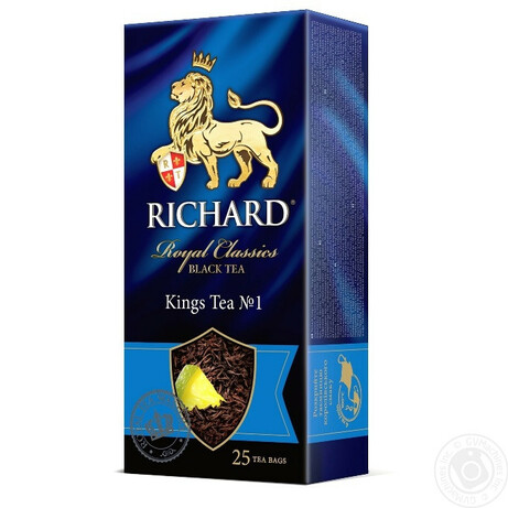 Richard . Чай чорний  Richard King's Tea 25*2г/уп(4820018738056)