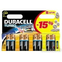 Duracell. Батарейки TurboMax AA8, 6+2шт (7711)
