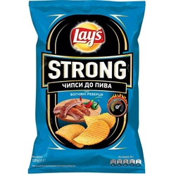 Чипсы Lay`s Strong картофельные к пиву со вкусом огненных ребрышек 120г. ( 5900259095312)