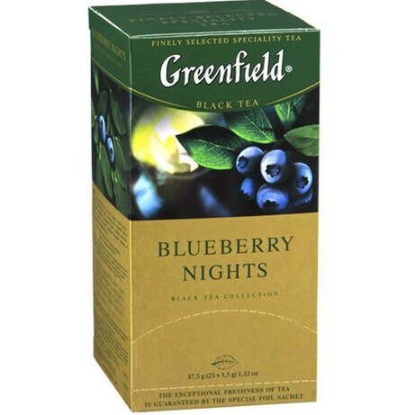 Greenfield. Чай Greenfield черный Blueberry Nights 25шт*1.5г (4820022865274)