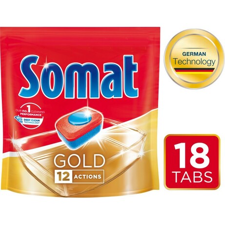 Somat. Пігулки для посудомийної машини Somat Gold 18 шт(9000101067309)