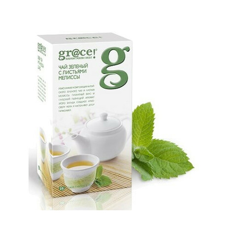 G'tea! Зеленый чай Грейс! с листьями мелиссы в пакетиках 25х1.5г Англия (5060207690409)