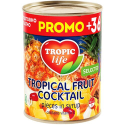 Tropic Life. Тропический фруктовый коктейль в сиропе 425 мл  (8384275100088)