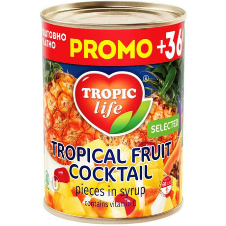 Tropic Life. Тропический фруктовый коктейль в сиропе 425 мл(8384275100088)