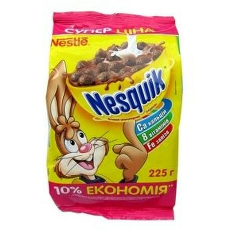 Nesquik. Завтрак готовый шоколадный 225г(5900020023698)