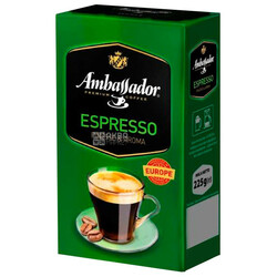 Ambassador. Кофе молотый Espresso 400 г (8719325127386)