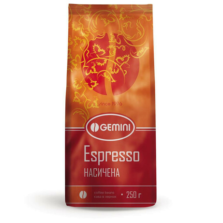 Gemini.  Кава зерно Espresso Grains натуральний  250г(4820156430041)