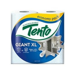 Tento. Кухонные полотенца Tento Giant XL, 2 рул, 2 слоя, 40 м, 182 отрыва. (008719)