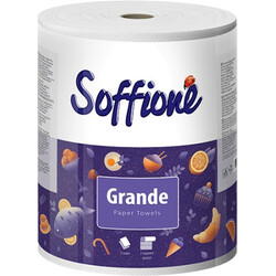 Soffione. Бумажные полотенца Soffione Grande 2 слоя, 350 отрывов,  1 рулон (834732)