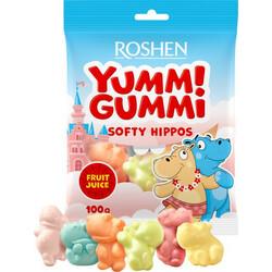 Roshen. Конфеты Yummi Gummi Hippos желейные 100 гр(4823077622588)
