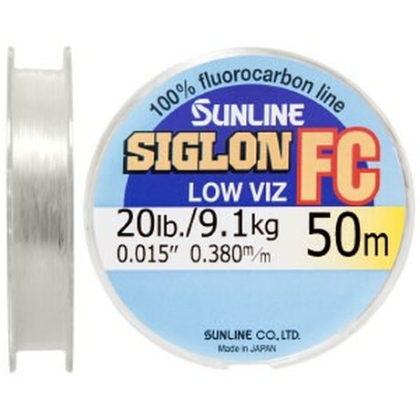 Sunline .  Флюорокарбон SIG-FC 50m 0.38mm 9.1kg поводковый (1658.01.44)