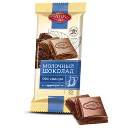 АВК. Шоколад молочный без сахара 90г (4823085707536)